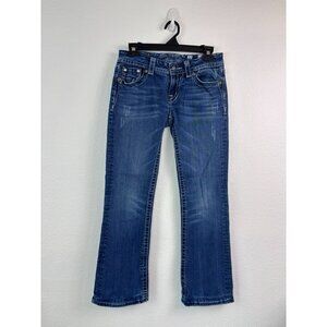 Miss Me women's 27 boot cut medium wash mid rise jeans *altered 28"‎ inseam